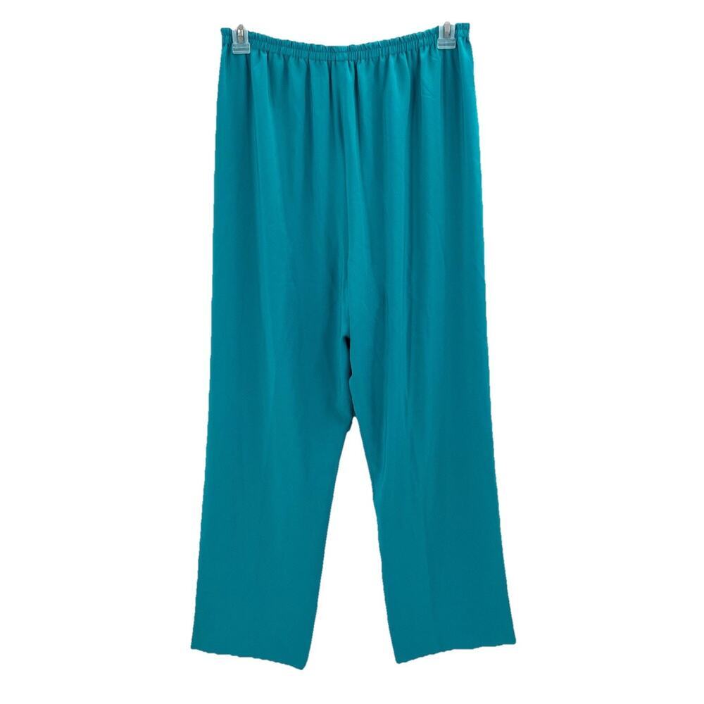 Mack & Mack Green Magic Fabric Slinky Knit Pull On Slacks Dress Pants Womens XL